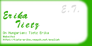erika tietz business card